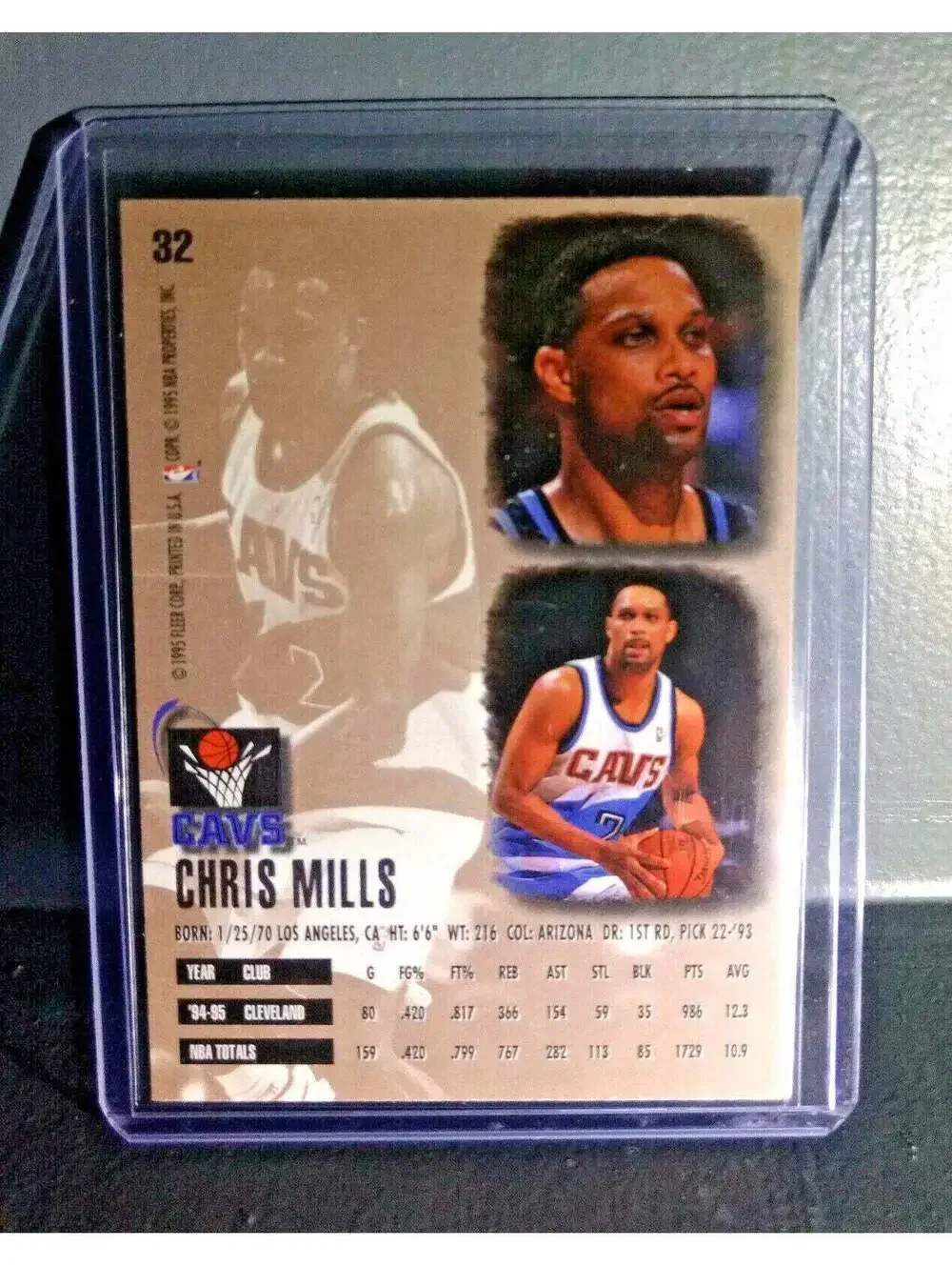 1995-96 Chris Mills Fleer Ultra #32 Basketball Card